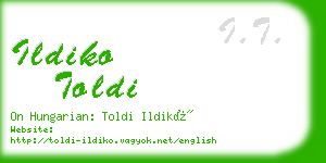 ildiko toldi business card